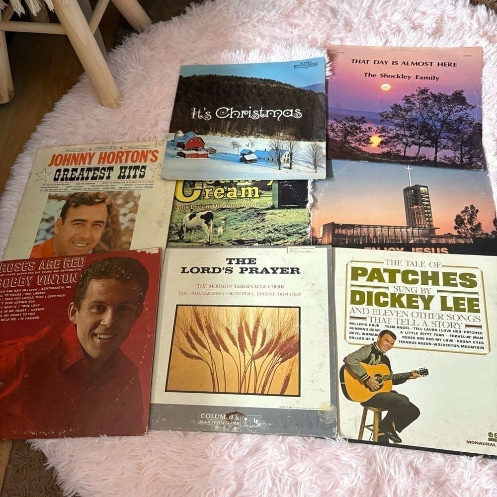 Vintage Vinyl Record Collection Dickey Lee Mormon Tabernacle Choir Johnny Horton
